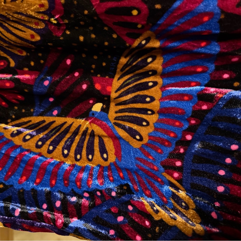 NEW FARM Rio Midnight Island Black Velvet Tropical Jumpsuit, M - Picture 9 of 14